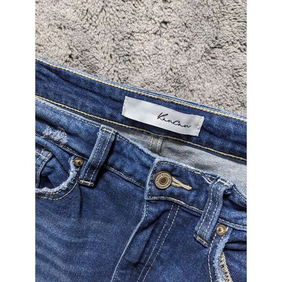 Kancan Distressed Skinny Women's Jeans Size 7/27 Medium Wash - Picture 8 of 13